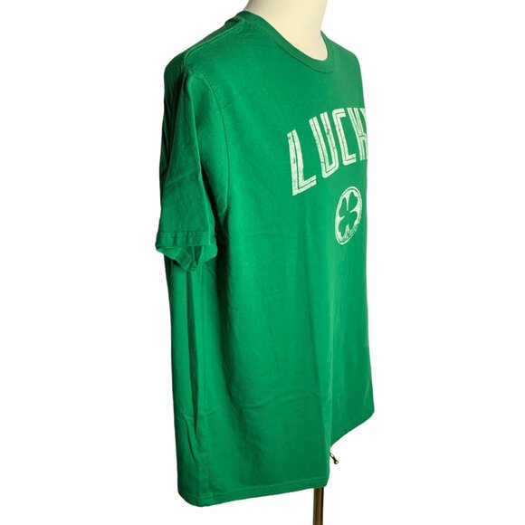 Lucky Clover St Patricks Day Crewneck T Shirt 2XL Green Short Sleeve Graphic - Picture 5 of 6